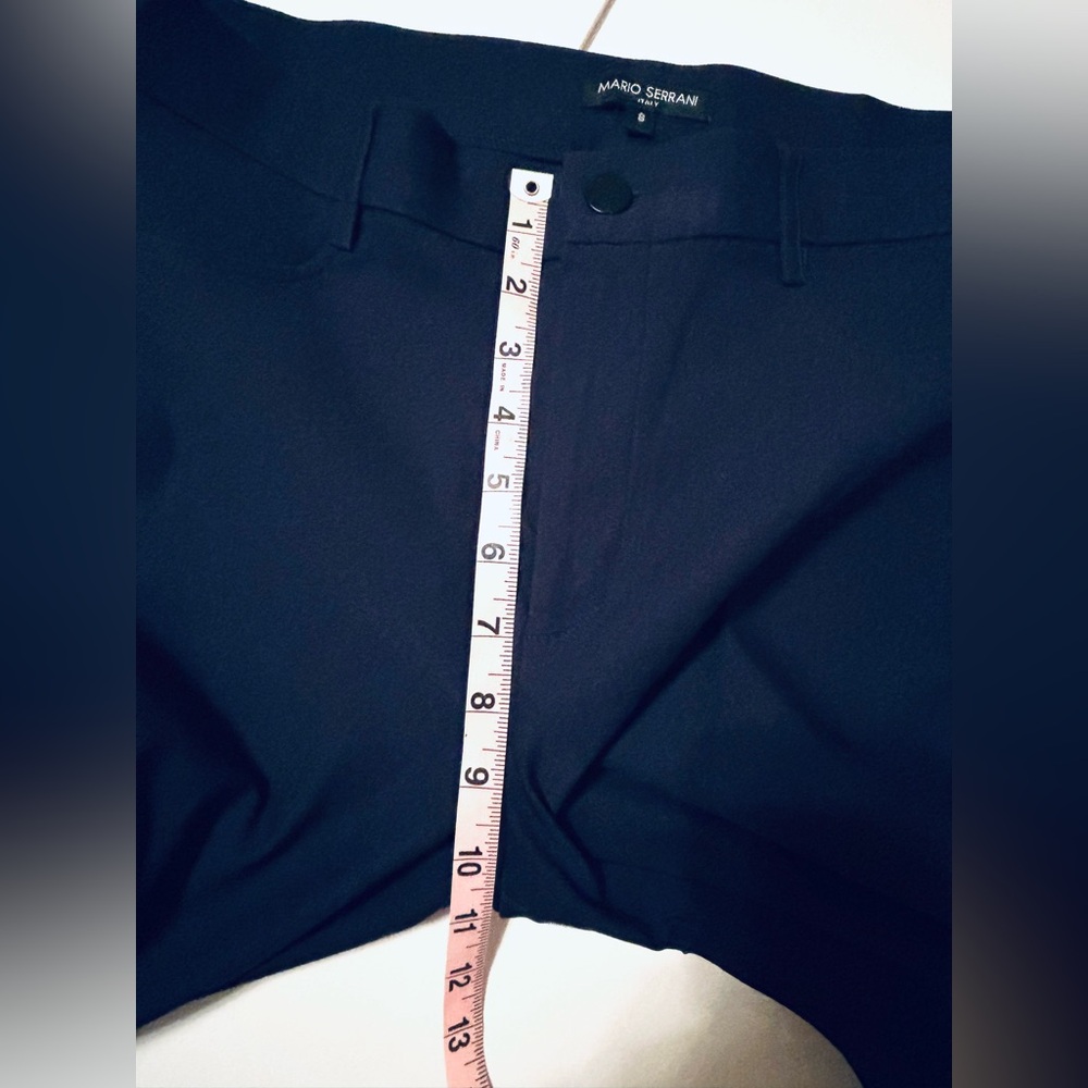 MARIO SERRANI ITALY Size 8 Women’s Deep Navy Blue Trousers, Dress Pants, Stretch - Picture 6 of 8